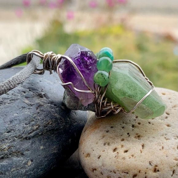 Amethyst, Peridot & Opal Bead Necklace - Picture 9 of 13